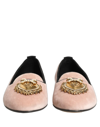 Pink Velvet Devotion Loafers Flats Shoes