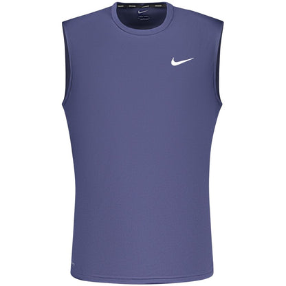 Blue Polyester Men's Tank