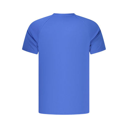 Blue Polyester Men's T-Shirt