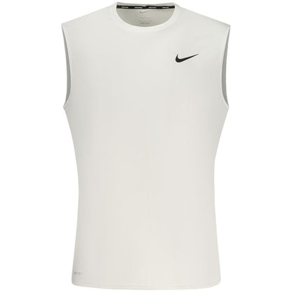 White Polyester Men's Tank