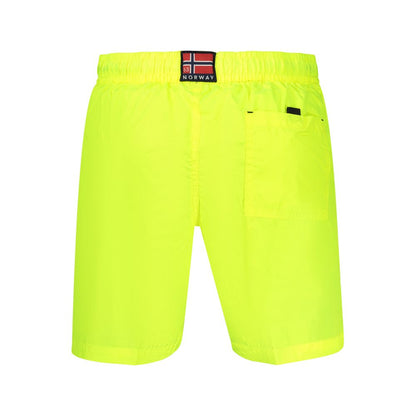 Yellow Polyamide Men's Swimwear