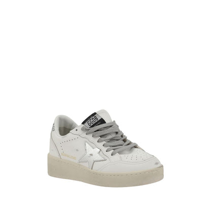 Silver Calf Leather Bos Taurus Low Top Sneakers