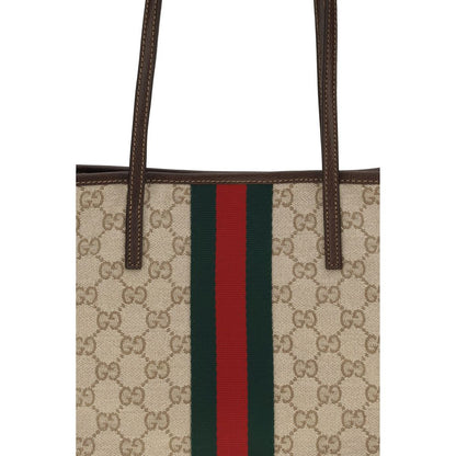 Beige Cotton Shoulder Bag
