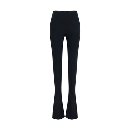 Black Viscose Flared Pants