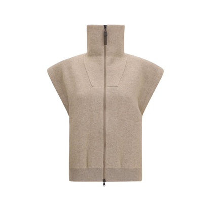 Beige Cashmere Cardigan
