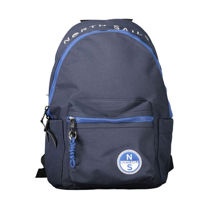 Blue Polyester Men's Backpack