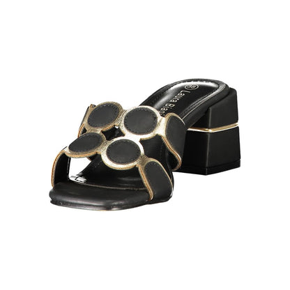 Black Polyethylene Platform Sandals