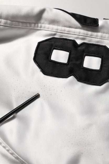 White DG Logo Polyester JerseyBomber Jacket