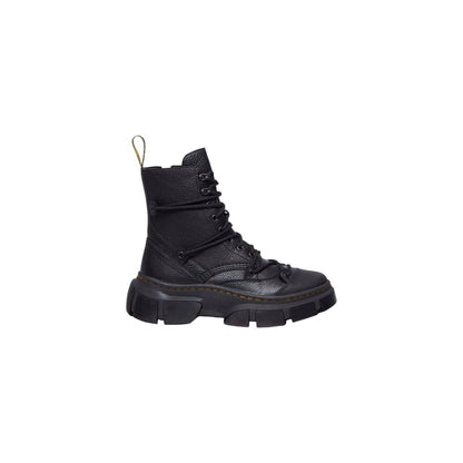 Black Leather Lace-Up Boots