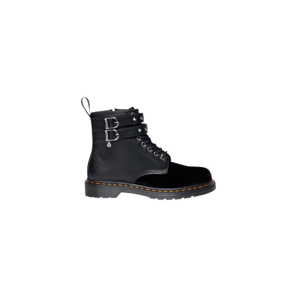 Black Leather Lace-Up Boots