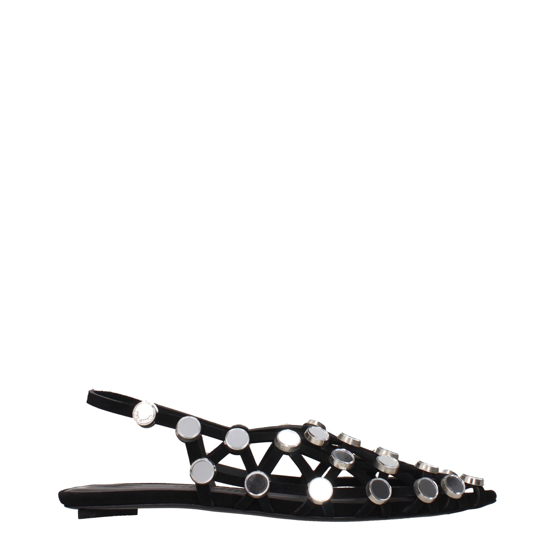 Black Leather Ballet Flats