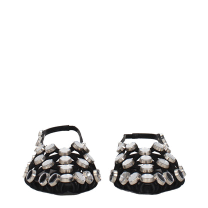 Black Leather Ballet Flats