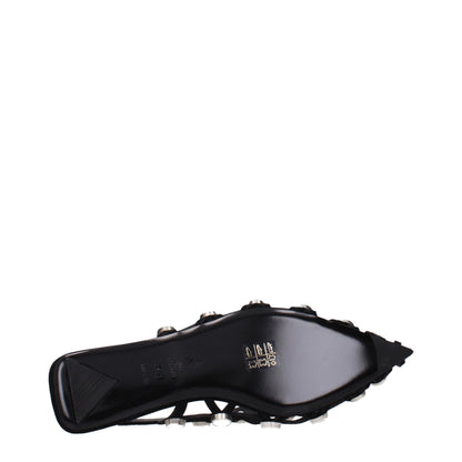 Black Leather Ballet Flats