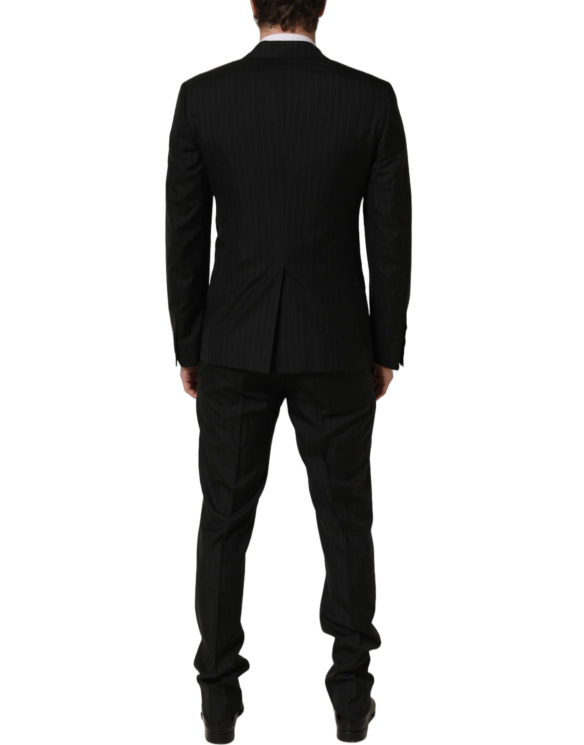 Black Stripes Slim Fit Formal 3 Piece Suit