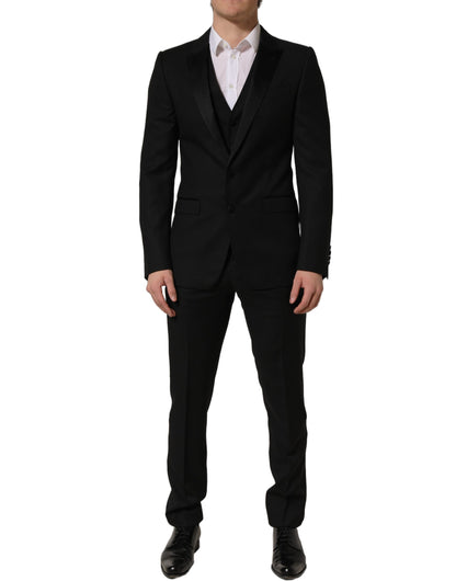 Black MARTINI Slim Fit Formal 3 Piece Suit