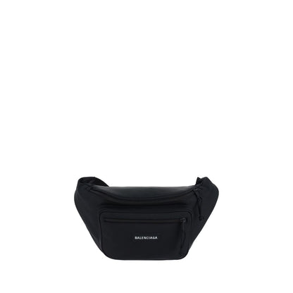 Black Polyester Clutch Bag