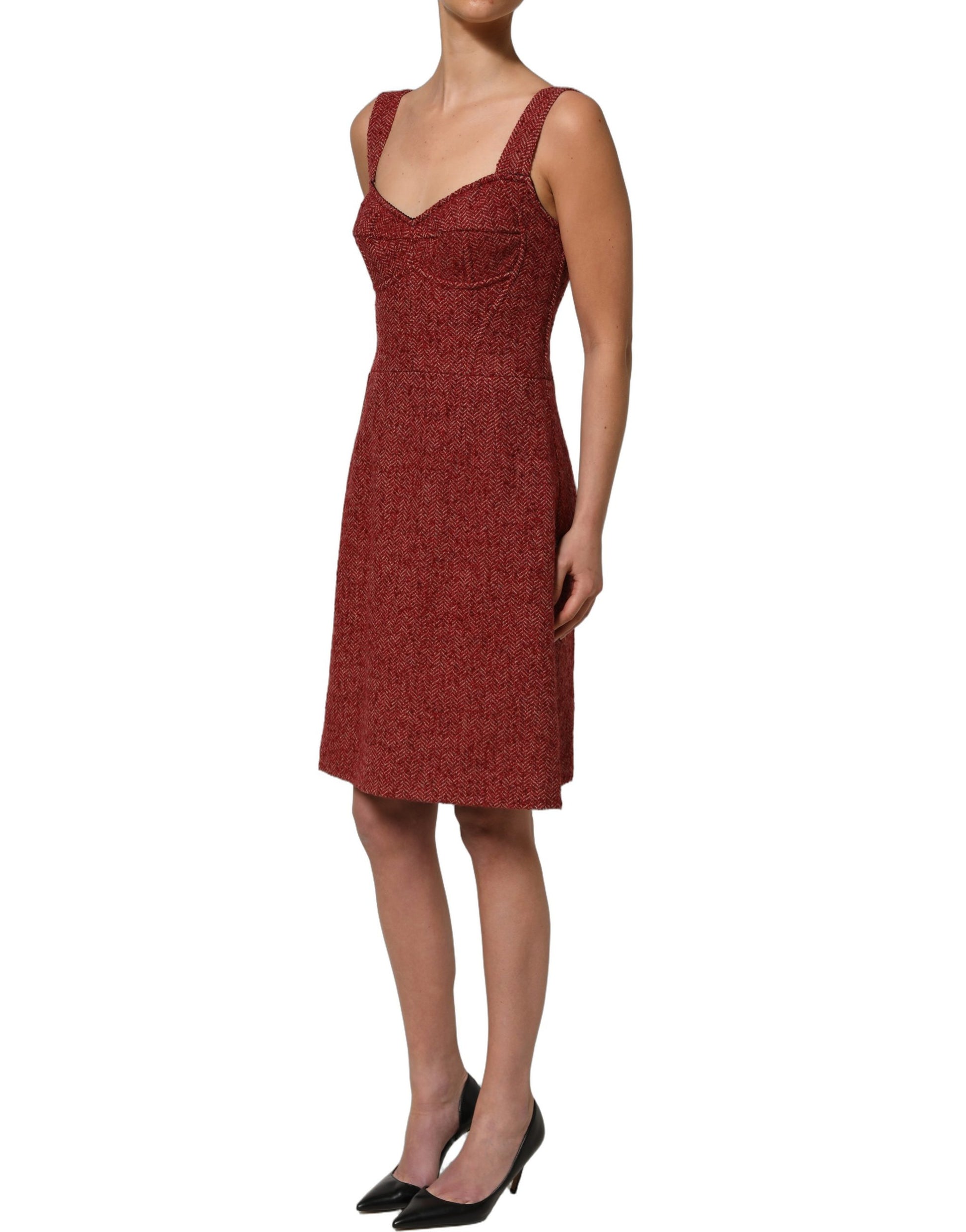 Multicolor Tweed Belted Babydoll Mini Dress