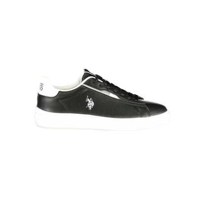 Black Polyester Men's Sneaker