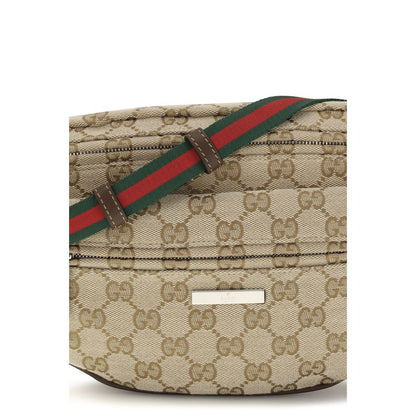 Beige Fabric Shoulder Bag