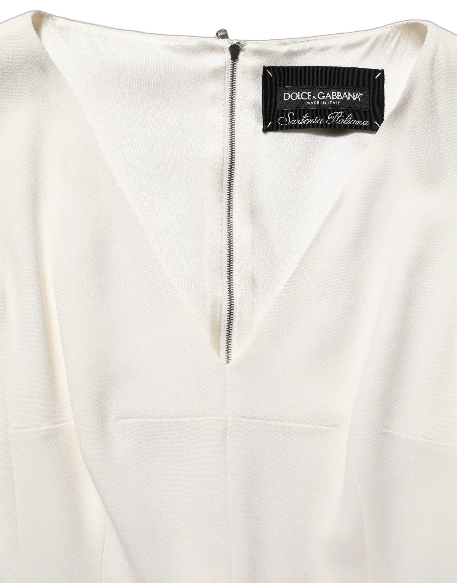 White Leopard Sleeveless Sheath Midi Dress
