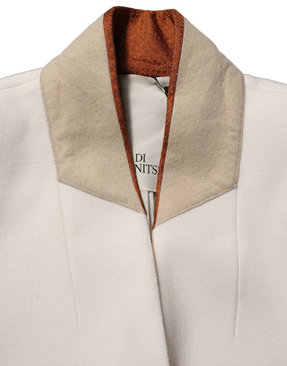 Antwerp White Wool Long Trench Coat Jacket