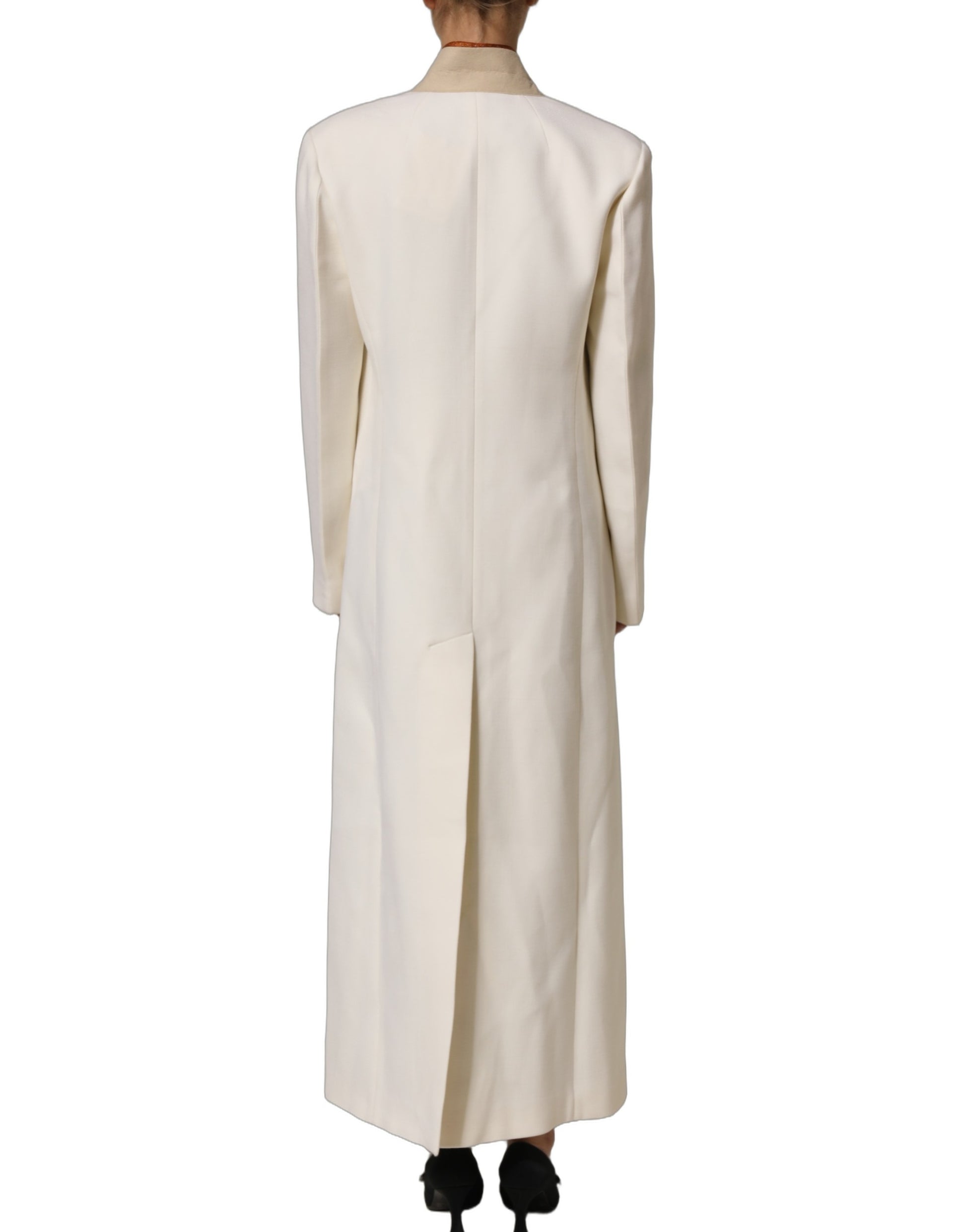 Antwerp White Wool Long Trench Coat Jacket