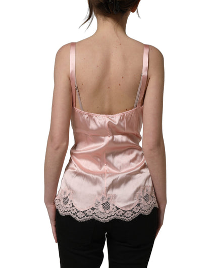 Light Pink Floral Lace Lingerie Underwear Top