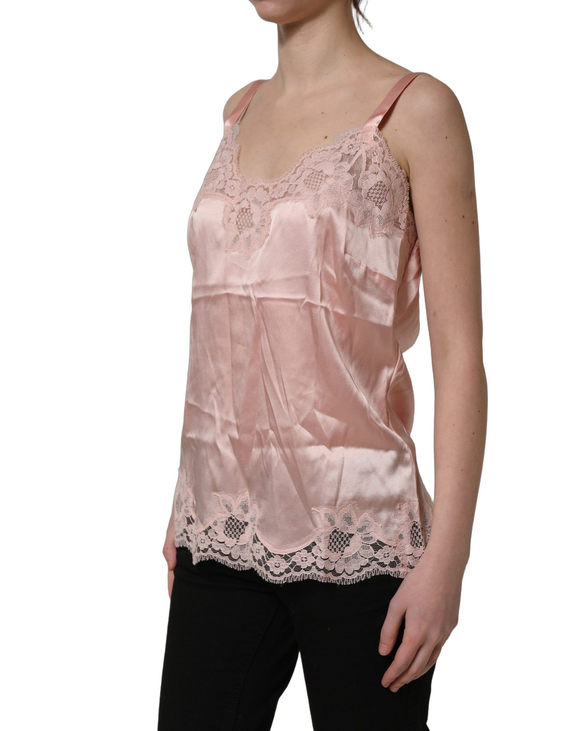 Light Pink Floral Lace Lingerie Underwear Top