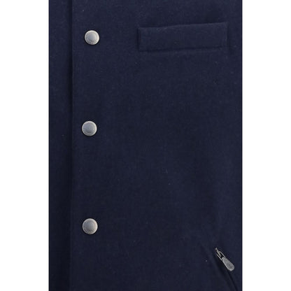 Blue Wool Oves Aries Sleeveless Jacket