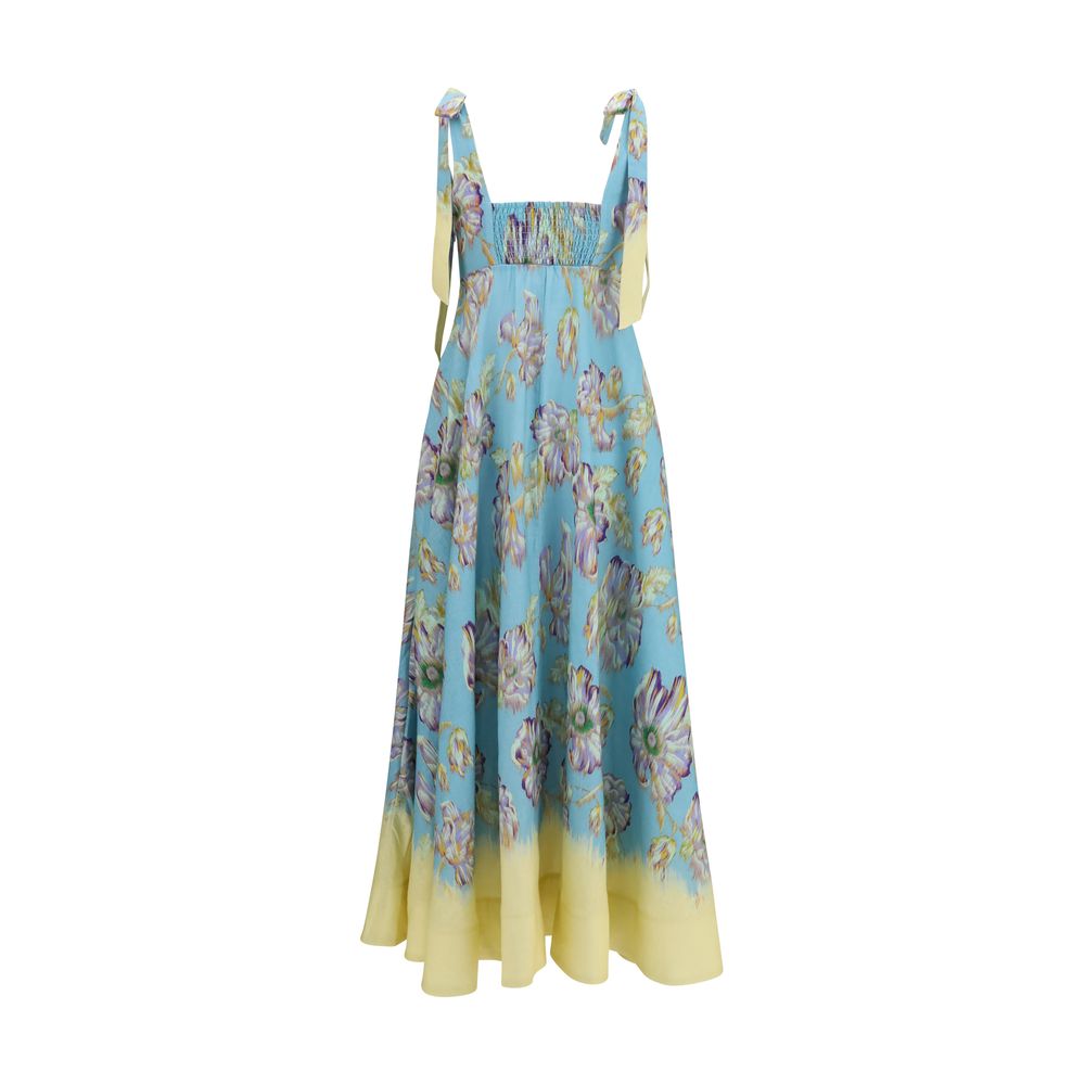 Multicolor Linen Casual Dress