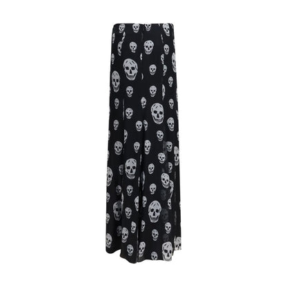 Black Silk Long Skirt