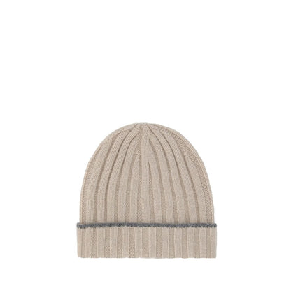 Beige Cashmere Beanie