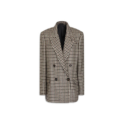 Brown Alpaca Leather Blazer