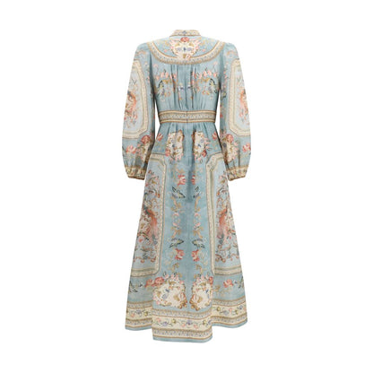 Multicolor Linen Casual Dress