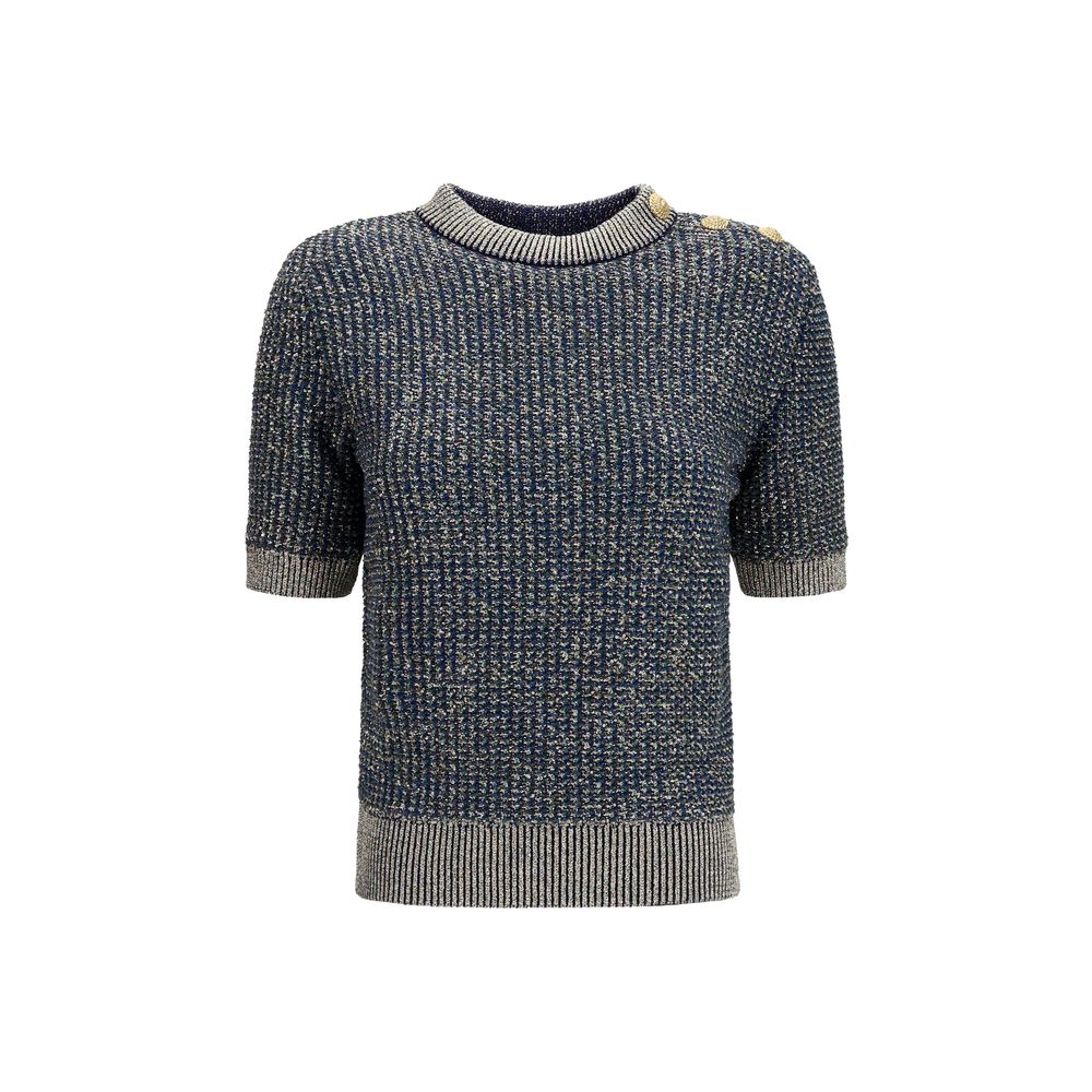 Blue Polyamide Sweatshirt
