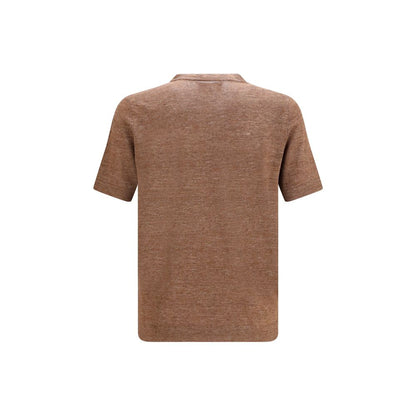 Brown Linen T-Shirt