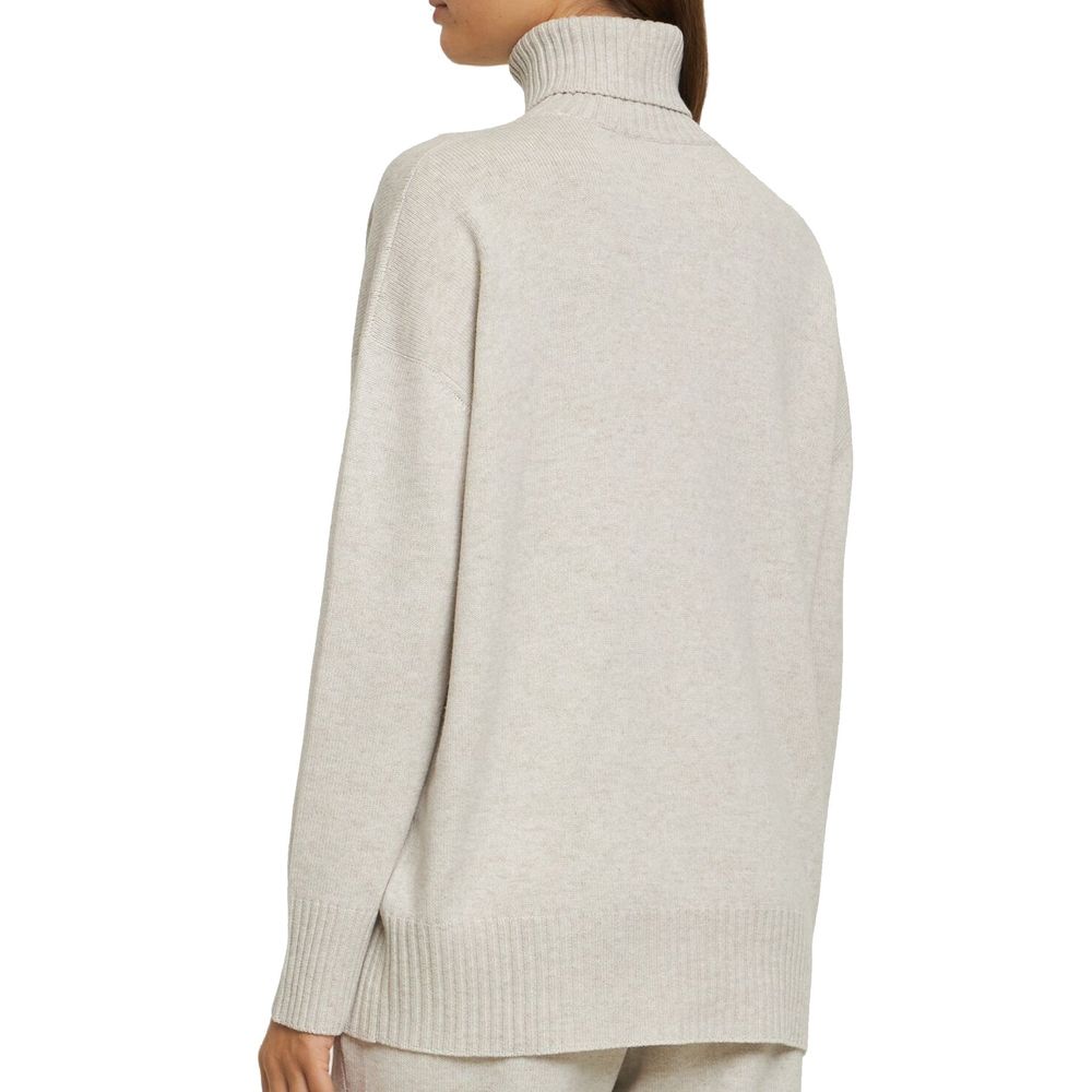 Beige Cashmere Turtleneck