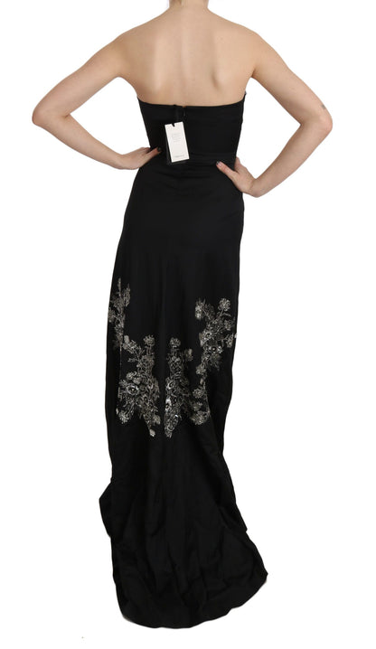 Enchanting Black Maxi Flare Dress