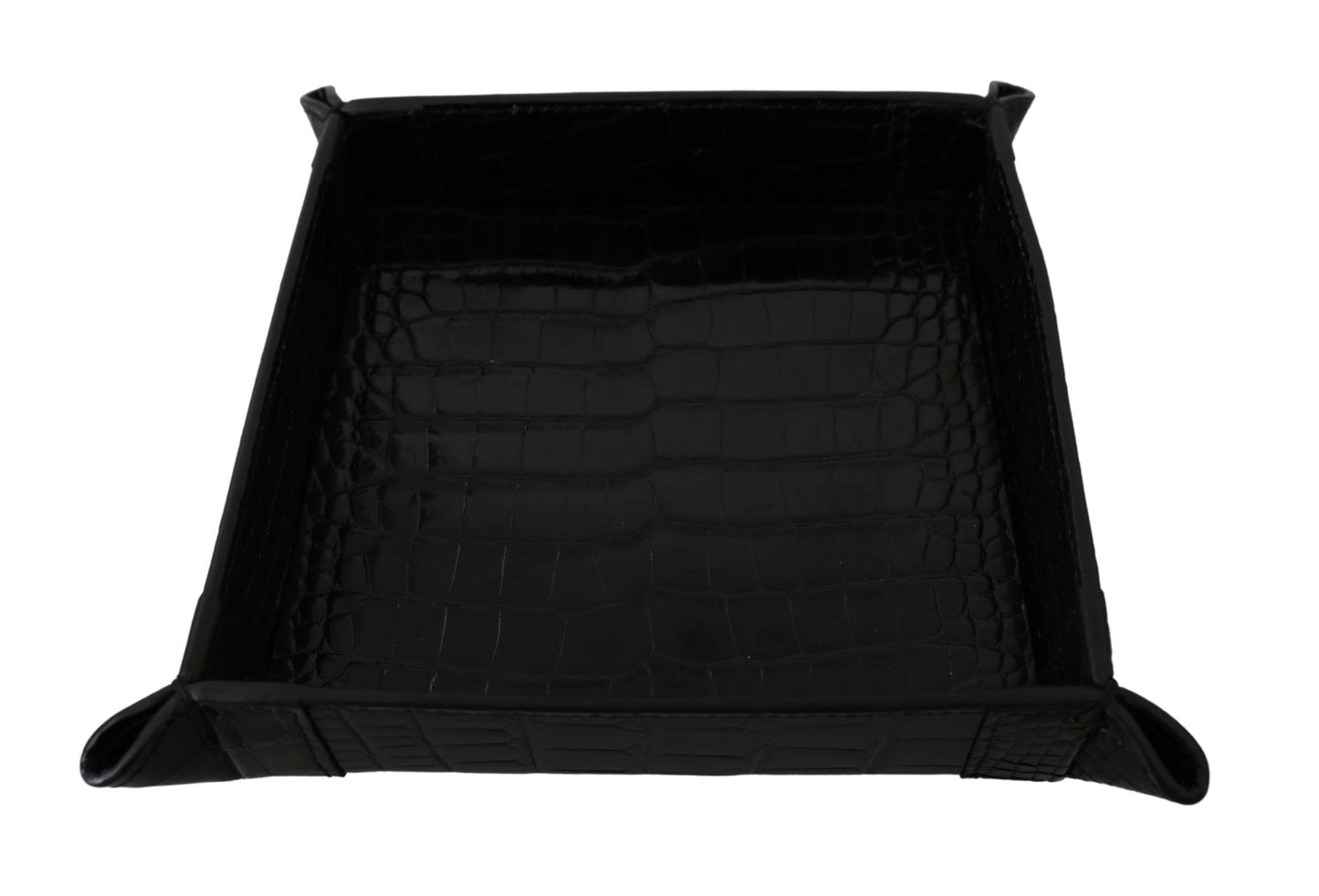 Elegant Black Exotic Skin Entry Tray