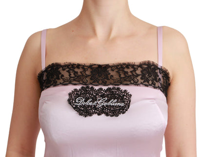 Elegant Silk Lace Detail Tank Top