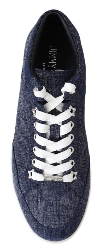 Chic Slip-On Blue Denim Suede Sneakers