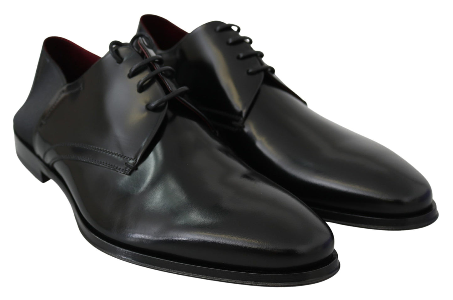 Elegant Black Leather Derby Shoes