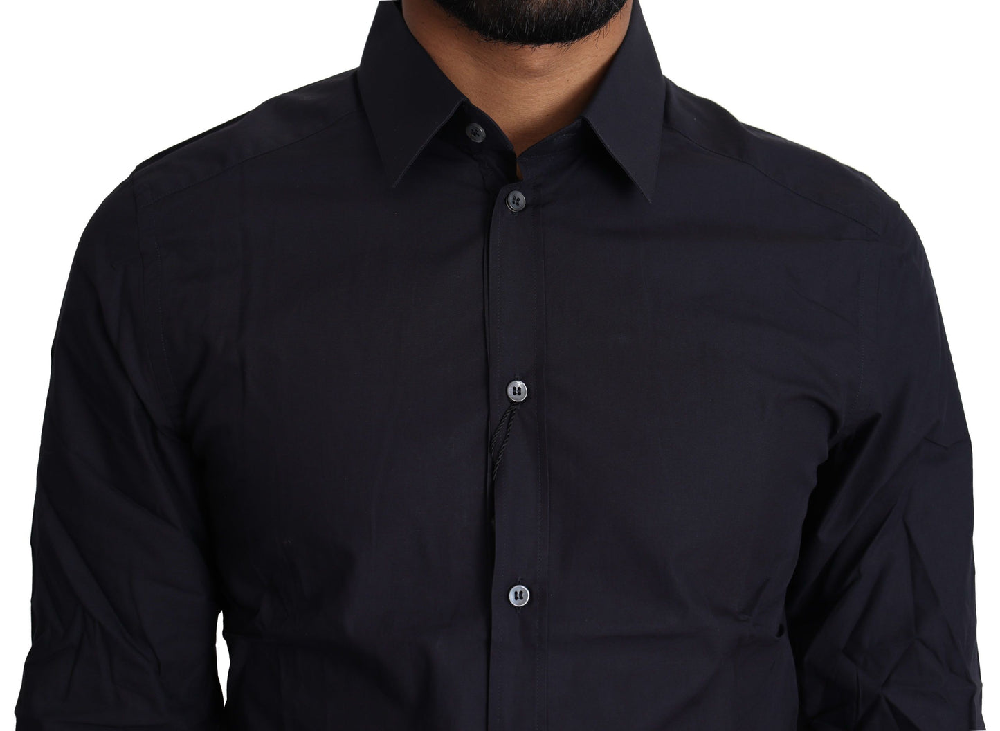 Navy Blue Slim Fit Gold Series Dress Shirt