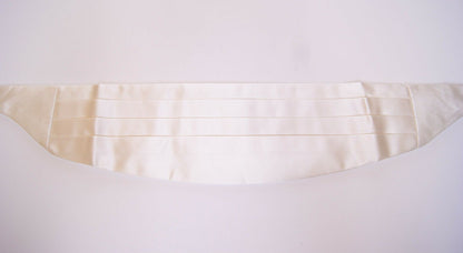 Elegant White Silk Cummerbund