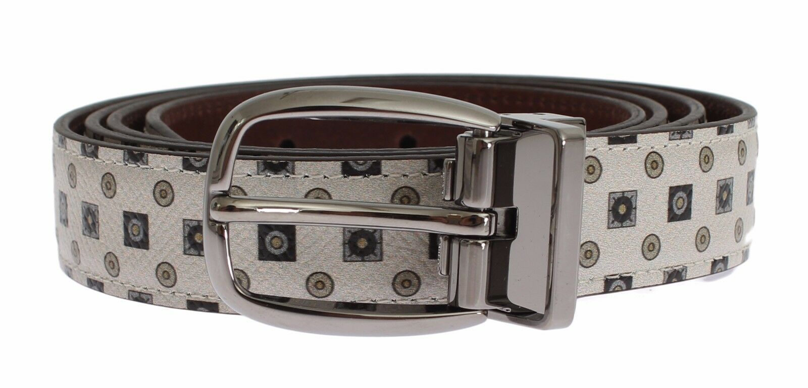 Elegant Baroque Silk Tie & Leather Belt Set