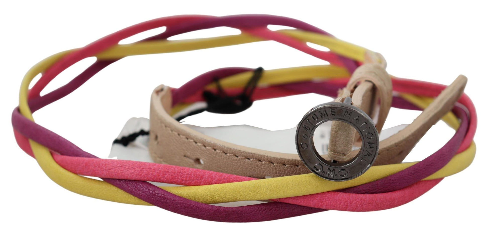 Multicolor Twisted Faux Leather Belt