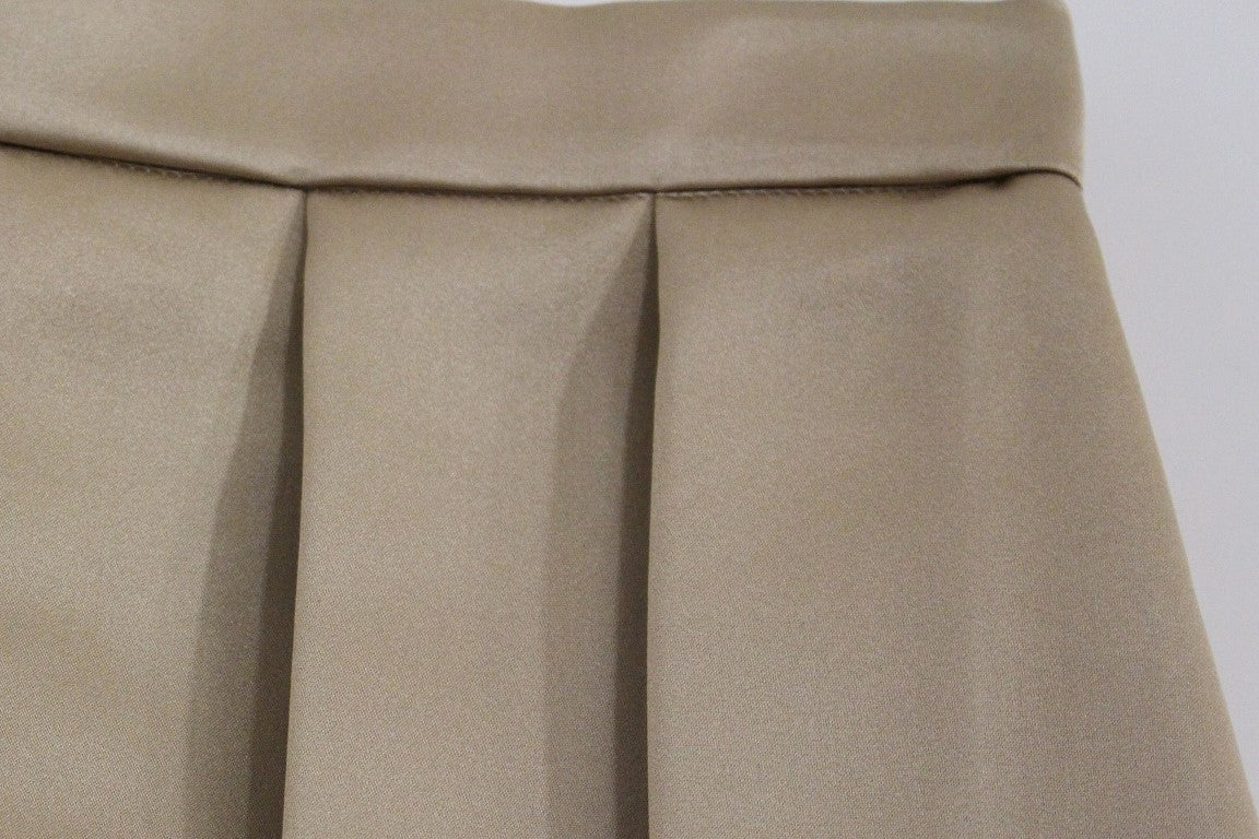 Elegant Silk Pleated Knee-Length Skirt