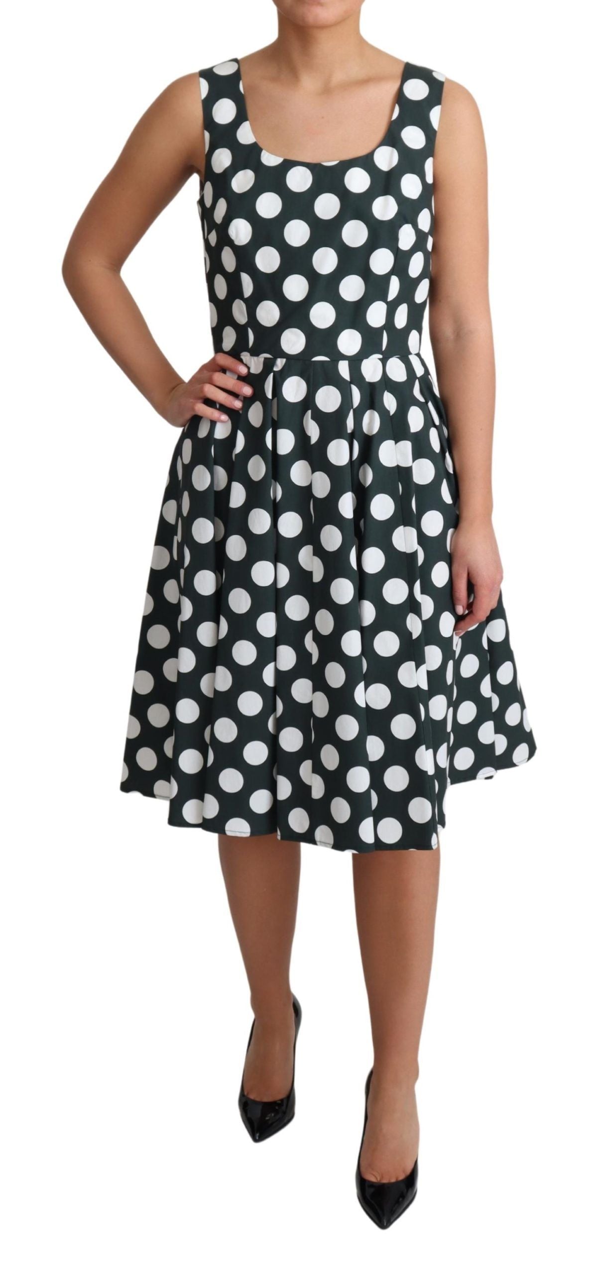 Chic Polka Dot A-line Sleeveless Dress