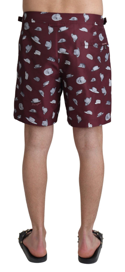 Elegant Maroon Swim Trunks