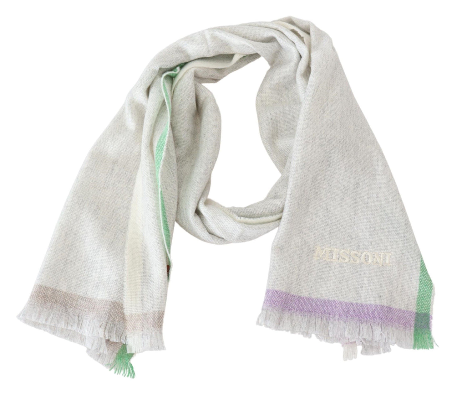 Multicolor Cashmere Line Pattern Scarf